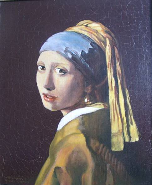 La jeune fille au turban, d'aprs Jean Vermeer